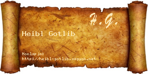 Heibl Gotlib névjegykártya